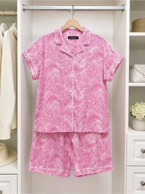 Lauren Ralph Lauren Pink Paisley Pajama Set 3X